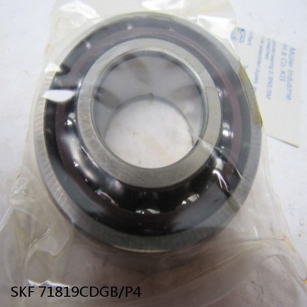 71819CDGB/P4 SKF Super Precision,Super Precision Bearings,Super Precision Angular Contact,71800 Series,15 Degree Contact Angle